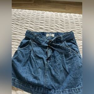 Free People Denim Skirt with Belt